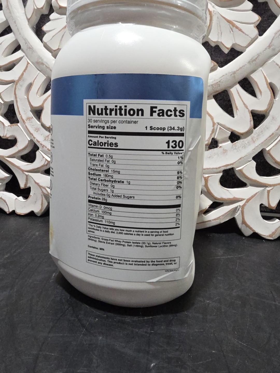 Transparent Labs 100% Grass Fed Whey Protein – French Vanilla Naturally Flavored