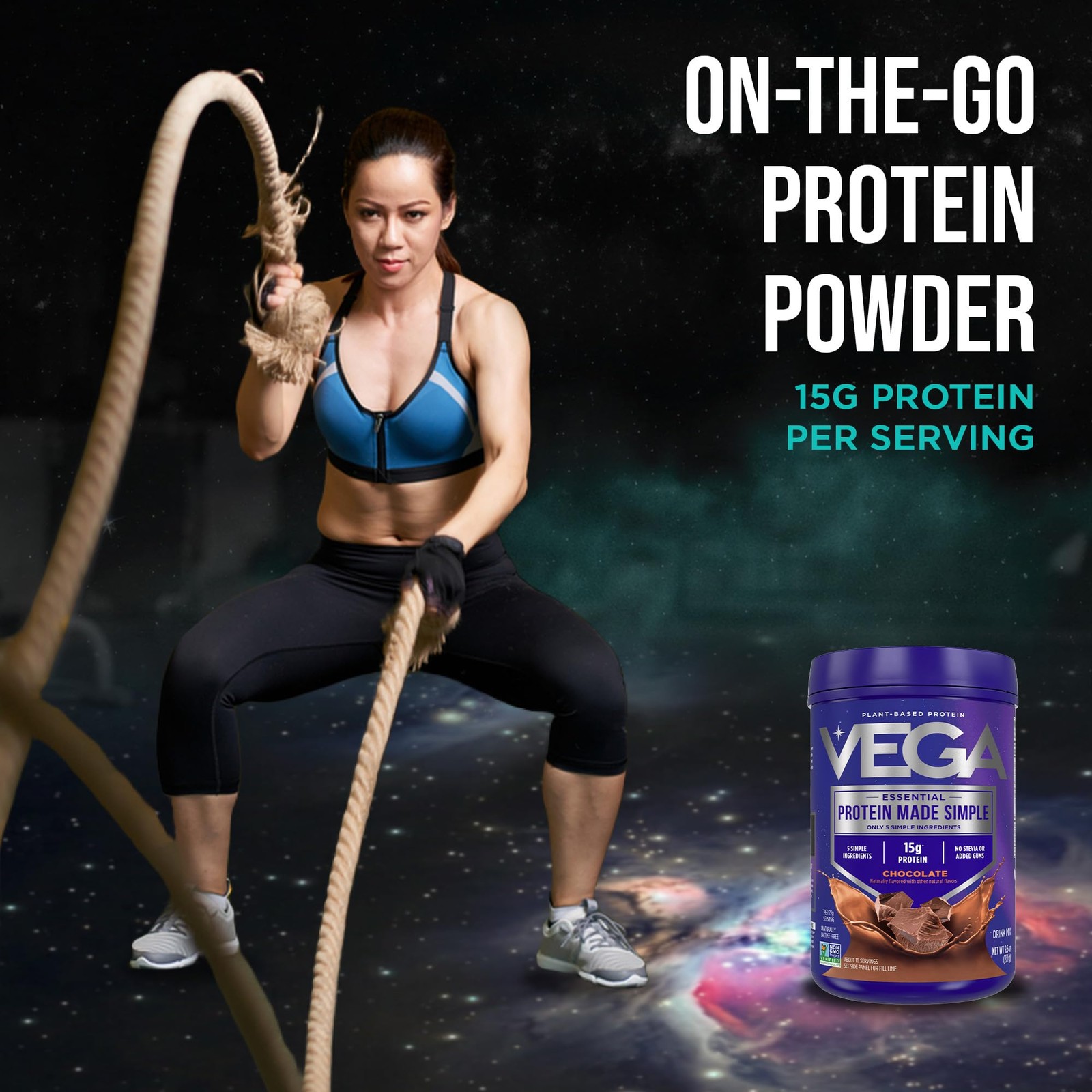 Vega Protein Made Simple 9.6 Ounce (10 Servings) (Pack of 1), Dark Chocolate