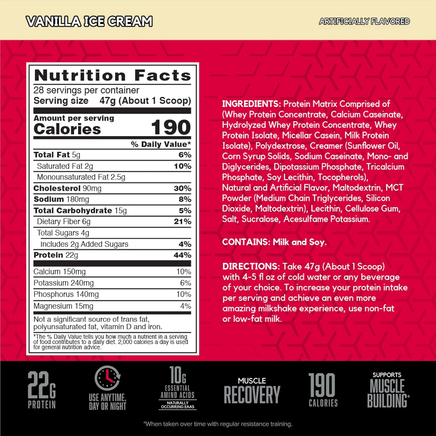 SYNTHA-6 Whey Protein Powder, Vanilla Milk Isolate Protein Powder with Micellar