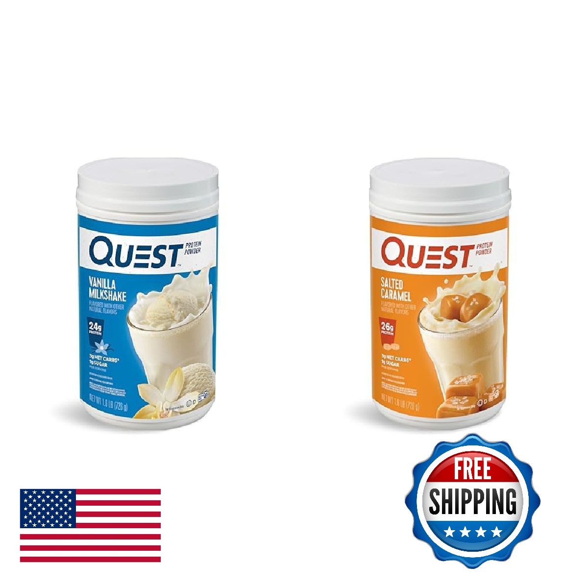 Quest Nutrition Vanilla Milkshake Protein Powder 24g Protein 1g Sugar Low Carb