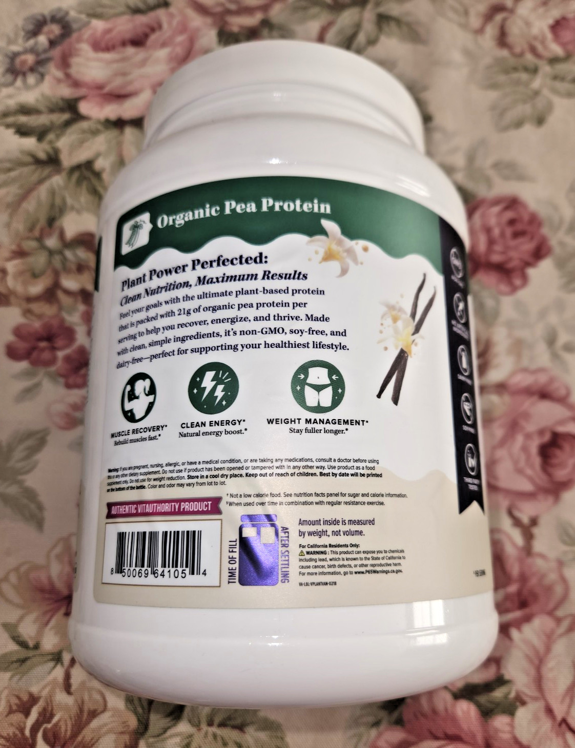 Organic Vita Plant Based Protein ~ Complete Vegan Protein Powder with BCAAs