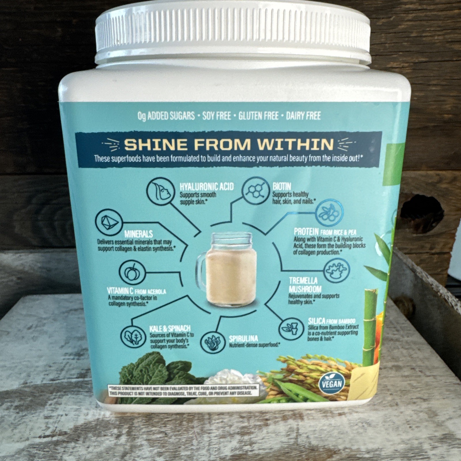 Sunwarrior Collagen Protein Powder w/ Biotin Tahitian Vanilla Flavor 1.1 lb |$75