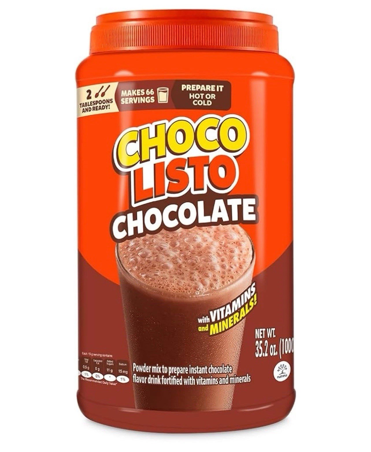 2 PK – Chocolisto🥛Chocolate 🍫 Beverage w/ Vitamins & Minerals 35.2 oz