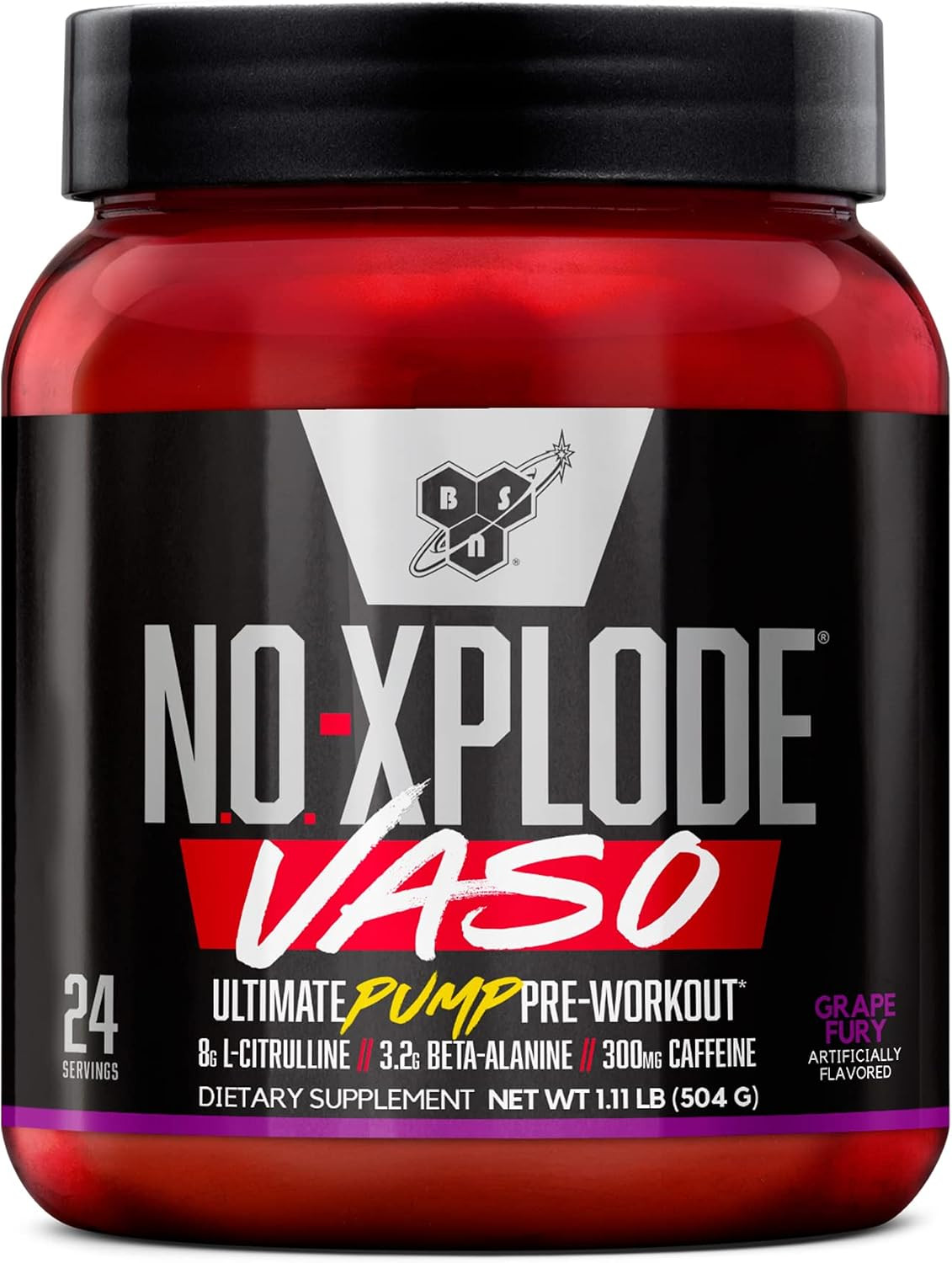 N.O.-XPLODE Vaso Pre Workout Powder with 8G of L-Citrulline and 3.2G Beta-Alani