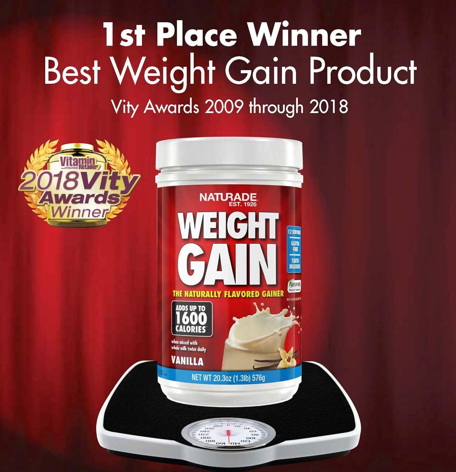 Weight Gain Instant Nutrition Drink Mix, Vanilla ,20.3 Ounce