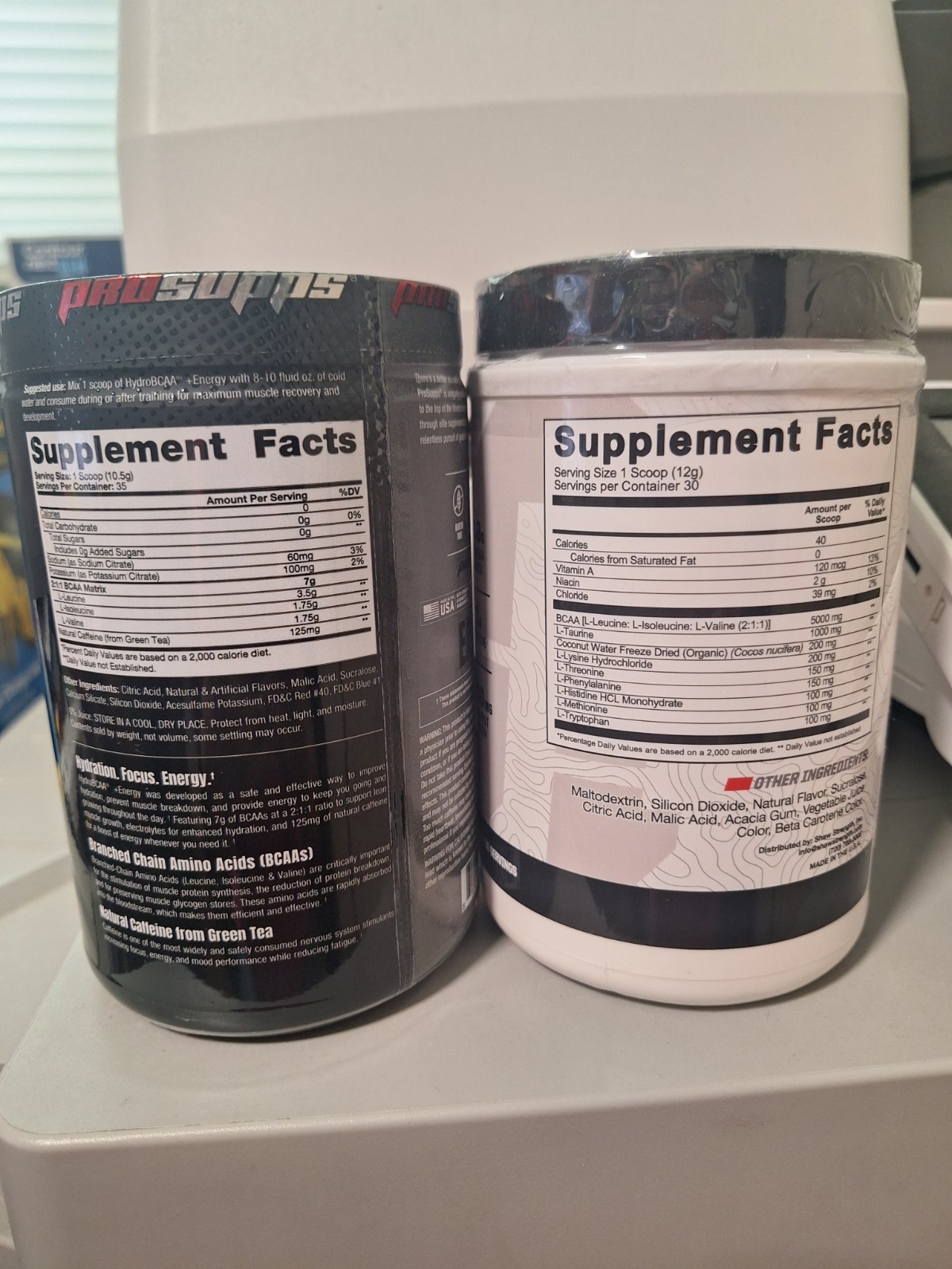 ProSupps PS Hydro BCAA Energy Grape and Undefined Nutrition Create Orange citrus