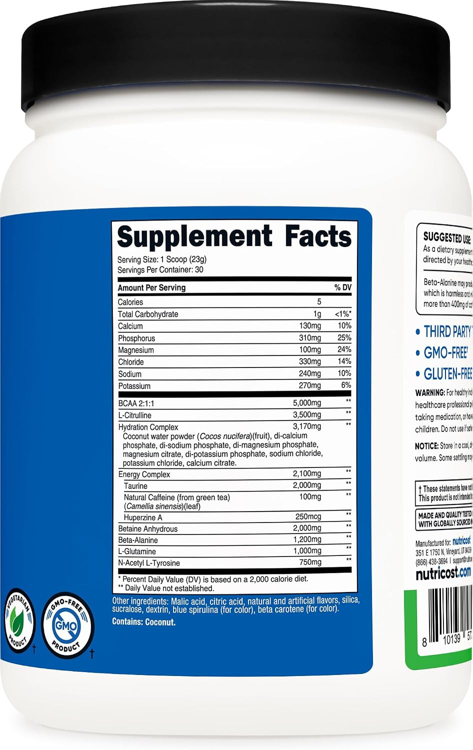 Intra Workout Powder, 30 Servings (Green Apple) – Non-Gmo, Gluten-Free Supplemen