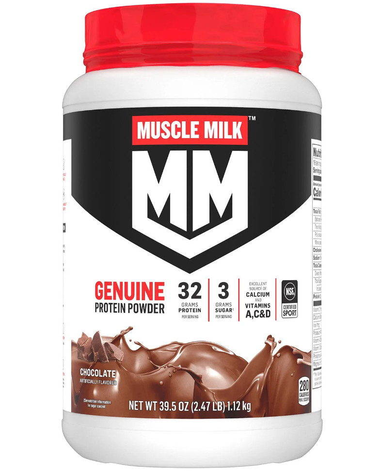 Muscle Milk Genuine 32g Whey Protein Powder, Chocolate 2.47 lbs.