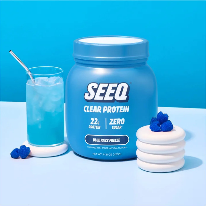Seeq Clear Protein Powder, Blue Razz Freeze, 15 Servings