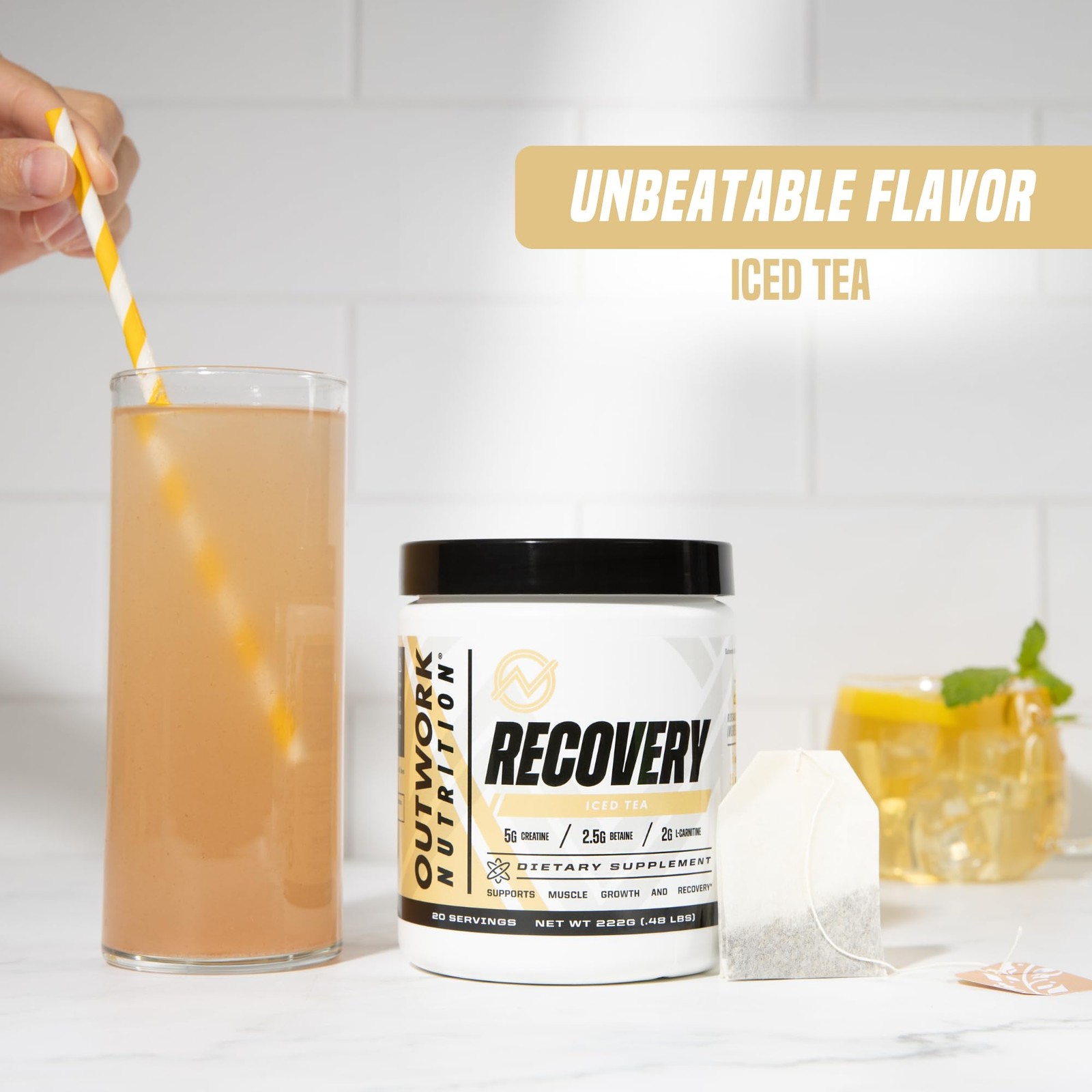 Post Workout Recovery Powder – Creatine Monohydrate, KSM-66 Ashwagandha & Tar…
