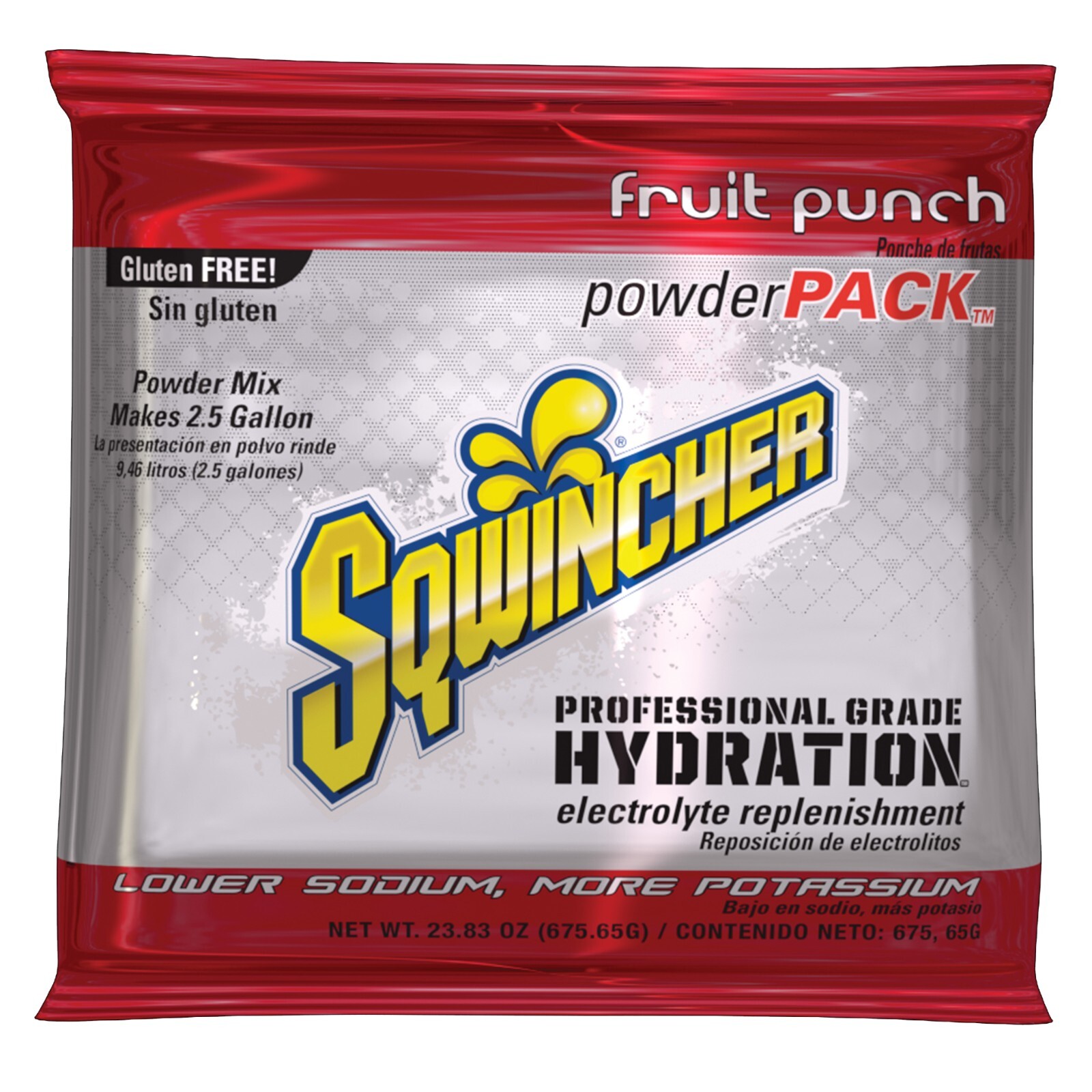Sqwincher Electrolyte Powder Beverage Sport Drink Mix FRUIT PUNCH 2.5 Gallon PKG