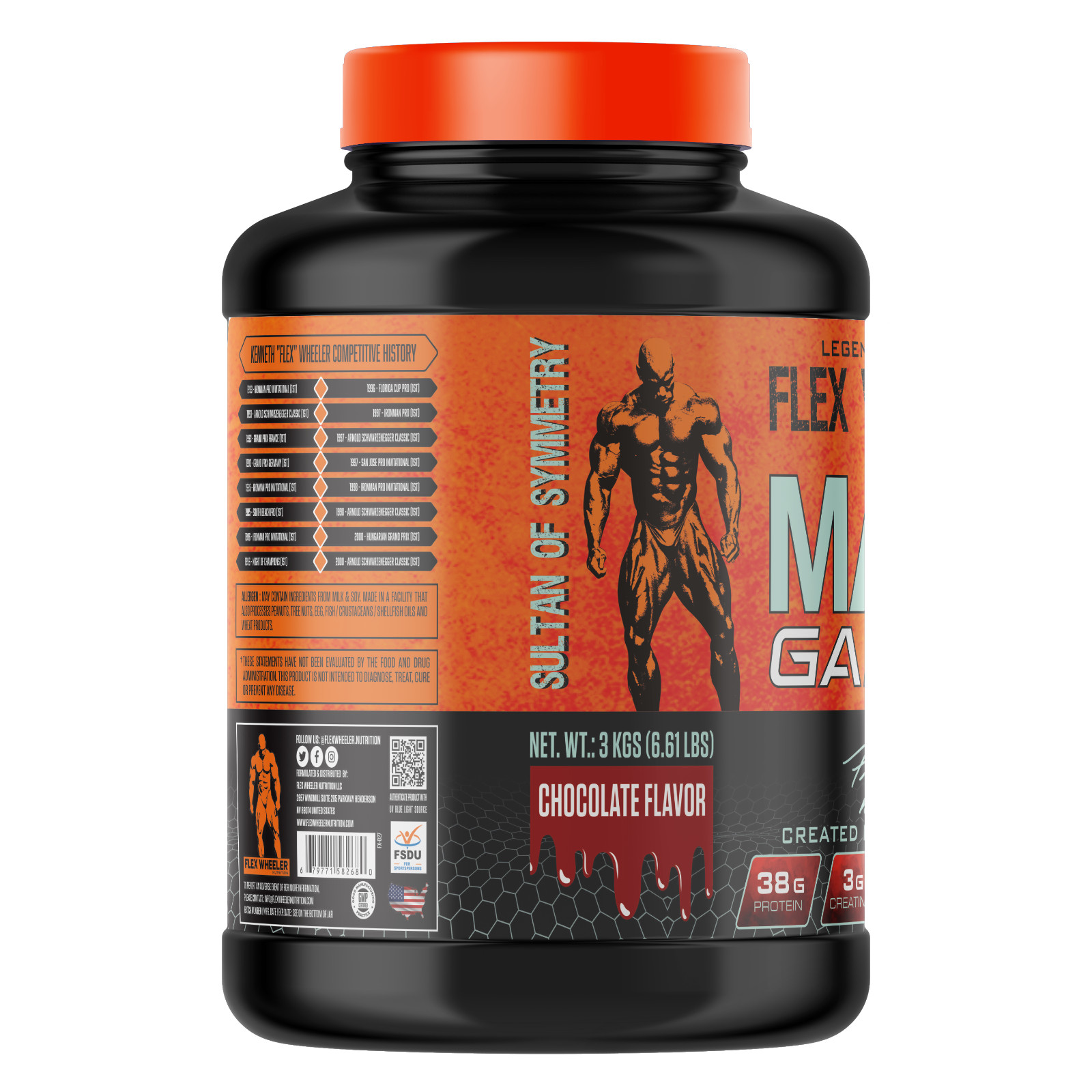 Flex Wheeler Nutrition Mass Gainer Chocolate 6.6 lbs 24 Servings