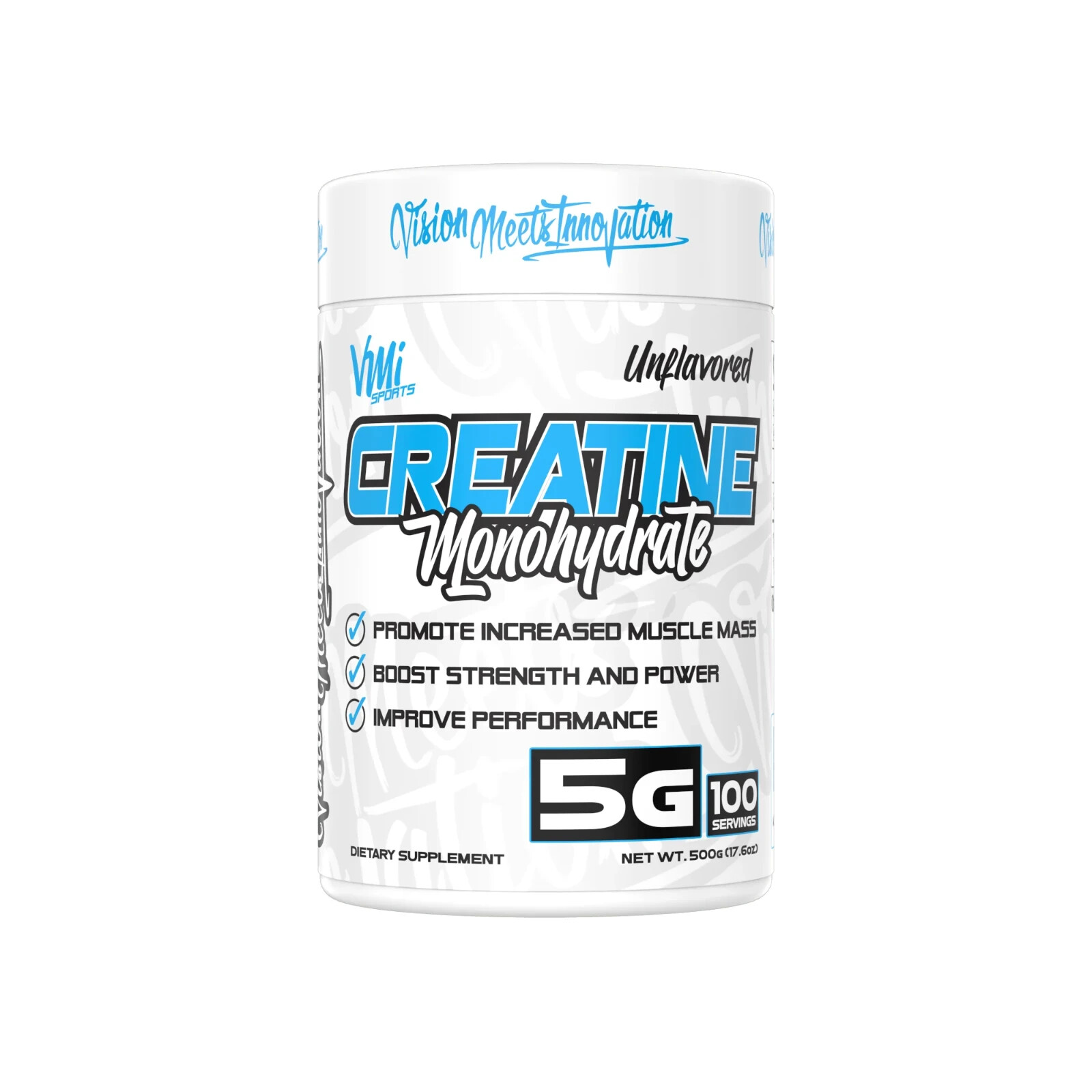 VMI Sports Creatine Monohydrate 500 Grams 100 Servings Unflavored