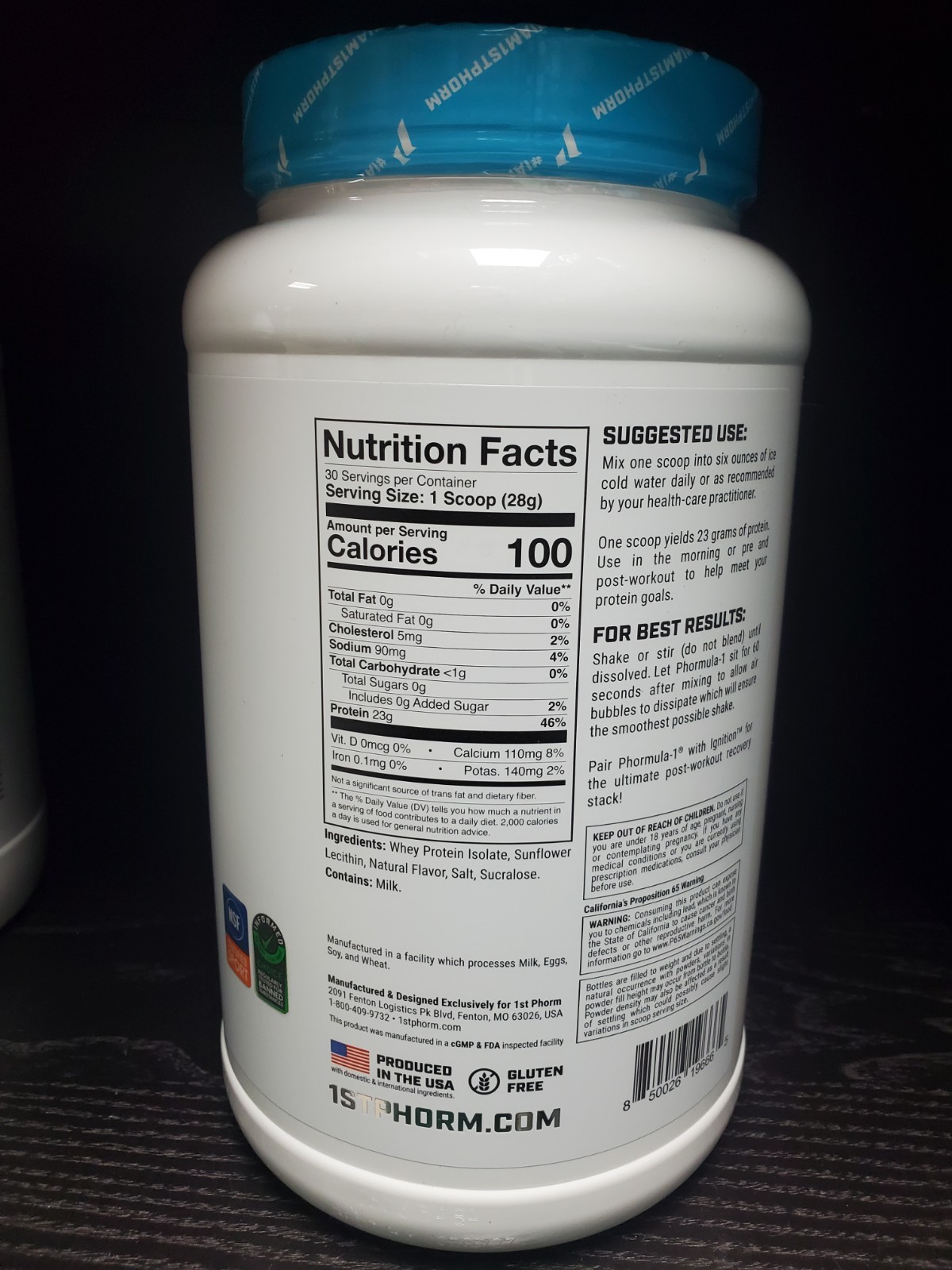 Phormula – 1 Post-Workout Recovery Protein Vanilla Milkshake