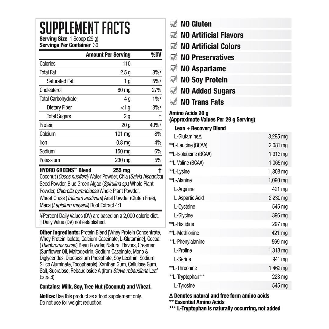 NDS Amplify Smoothie Protein -Added Greens Overall Health – Chocolate (30 Serve)