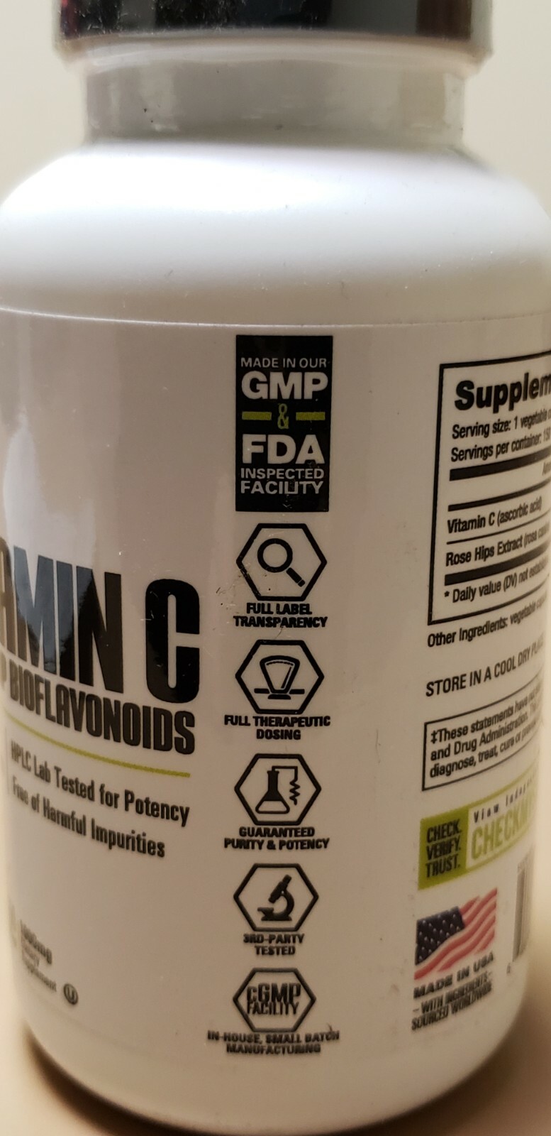 NUTRABIO – Vitamin C & Rosehip Bioflavonoids – 150 V-Caps – Exp 3/2025