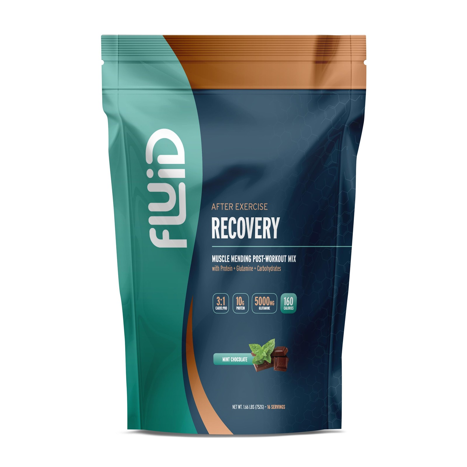 Fluid Recovery Post-Workout Drink Mix Whey Isolate Protein L-Glutamine Carbs
