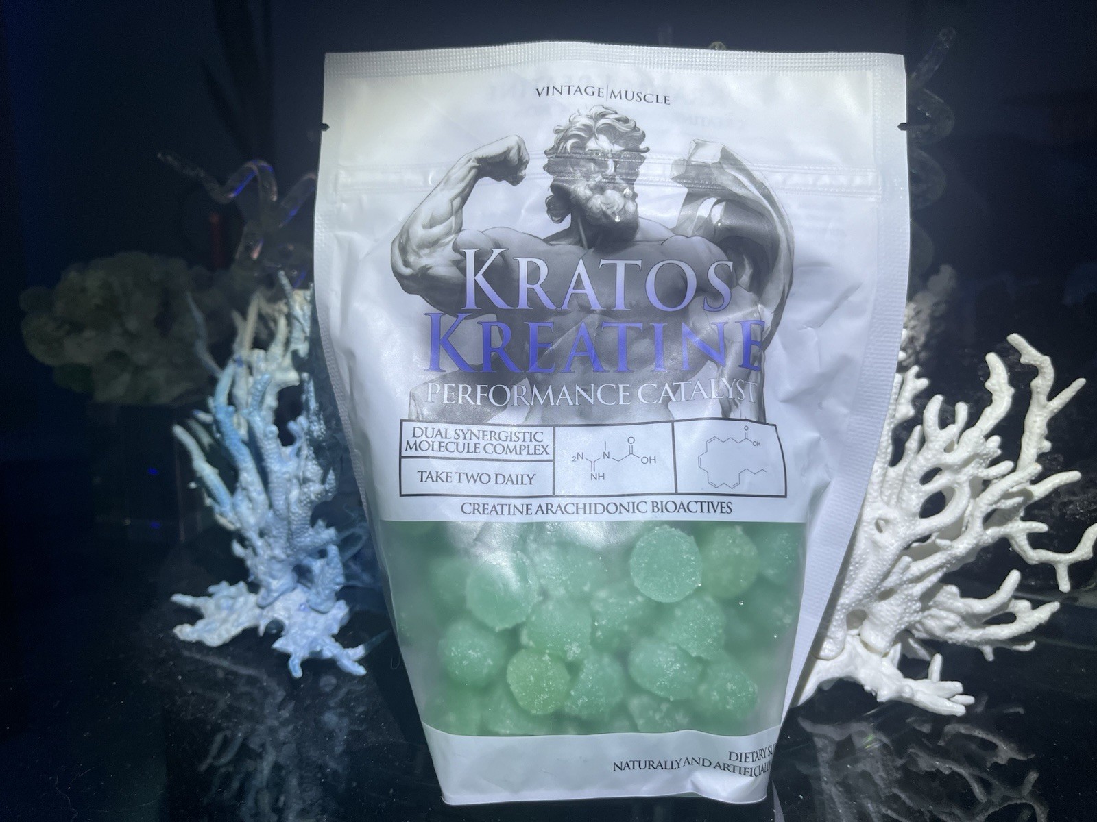 Kratos Micronized Creatine Gummy’s W/Arachidonic Acid By Vintage Muscle💪🏛️