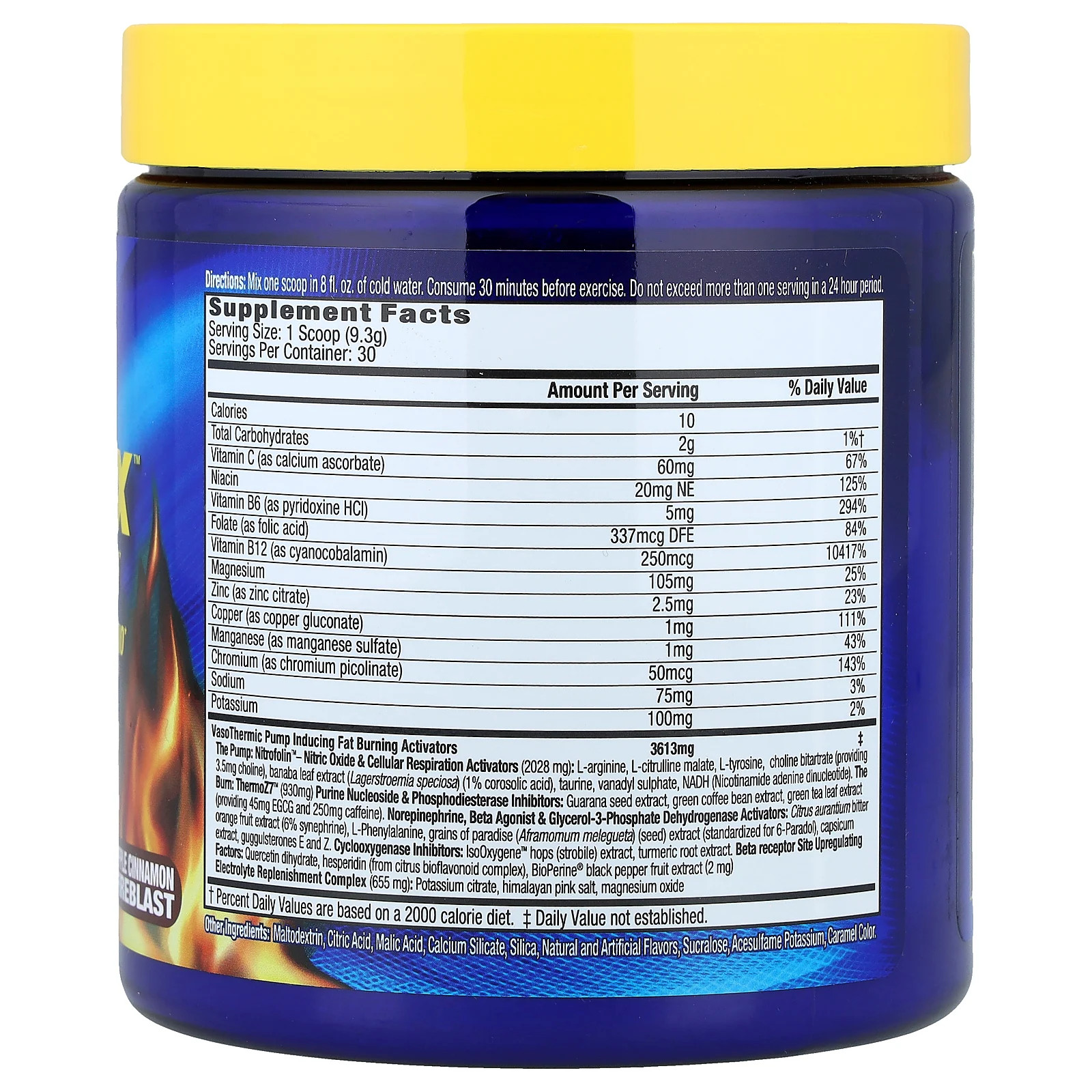 Anadrox Pump & Burn, Pre-Workout Amplifier, Apple Cinnamon Fireblast, 9.84 oz