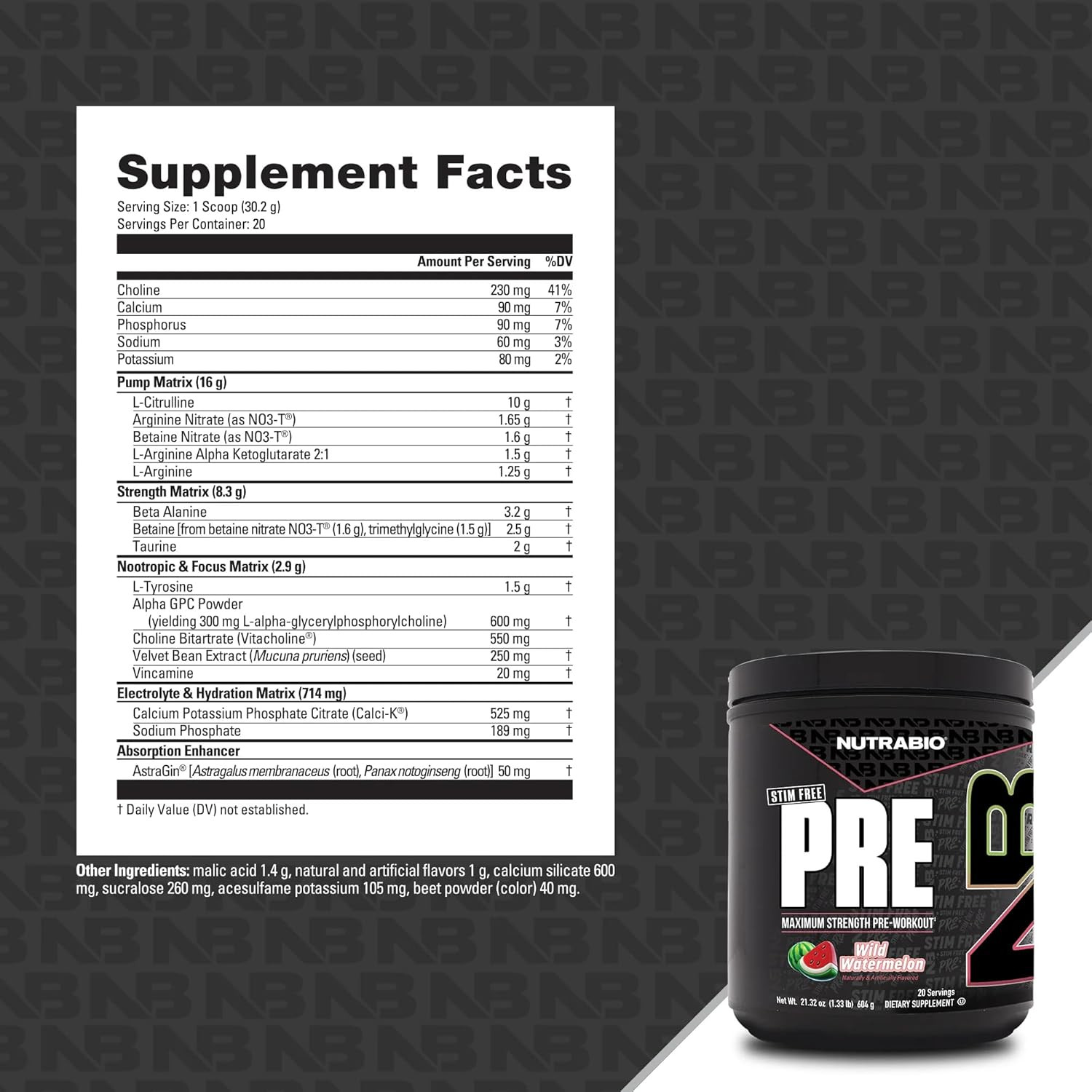 Stim-Free PRE Workout for Men, NEW Non Stim Preworkout | Laser Focus, Extreme Pu