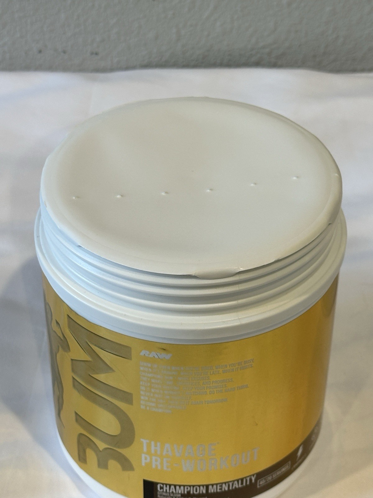 RAW Thavage Pre-Workout Powder Champion Mentality Citrus Slush 600g