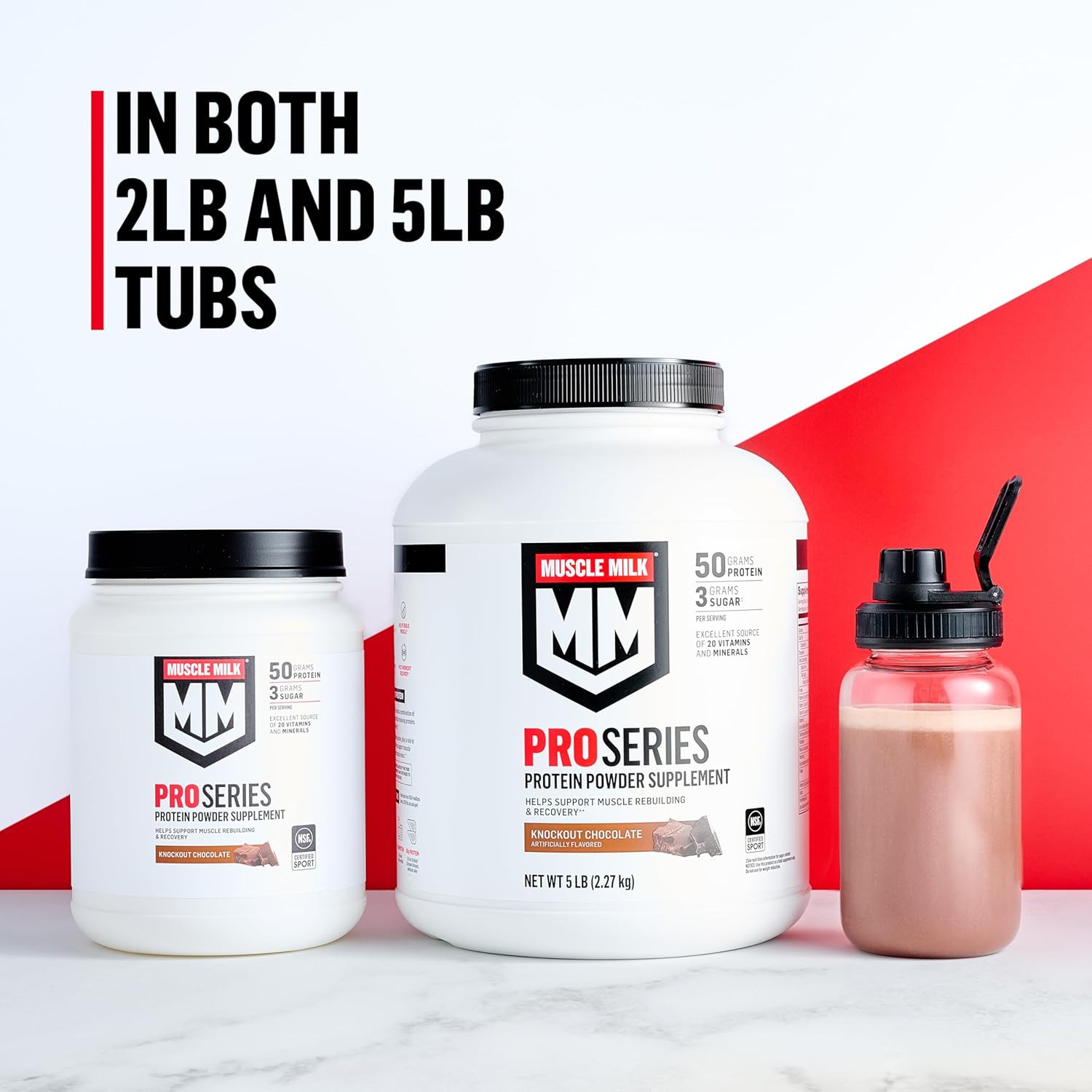 Muscle Milk Pro Series Protein Powder, Knockout Chocolate, 5 lb, 28 Servings