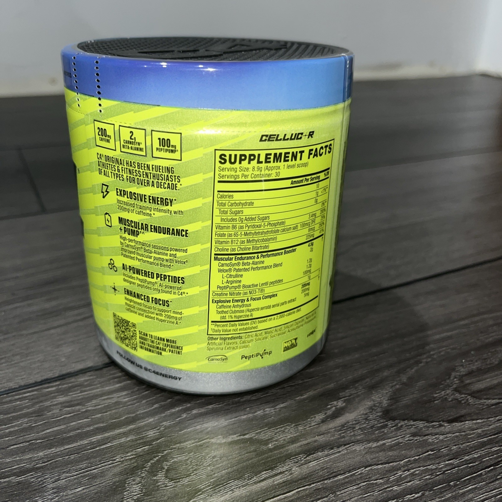 New Sealed C4® Original, Pre-Workout, Icy Blue Razz, 267 oz (9.4 oz) Exp 07/26