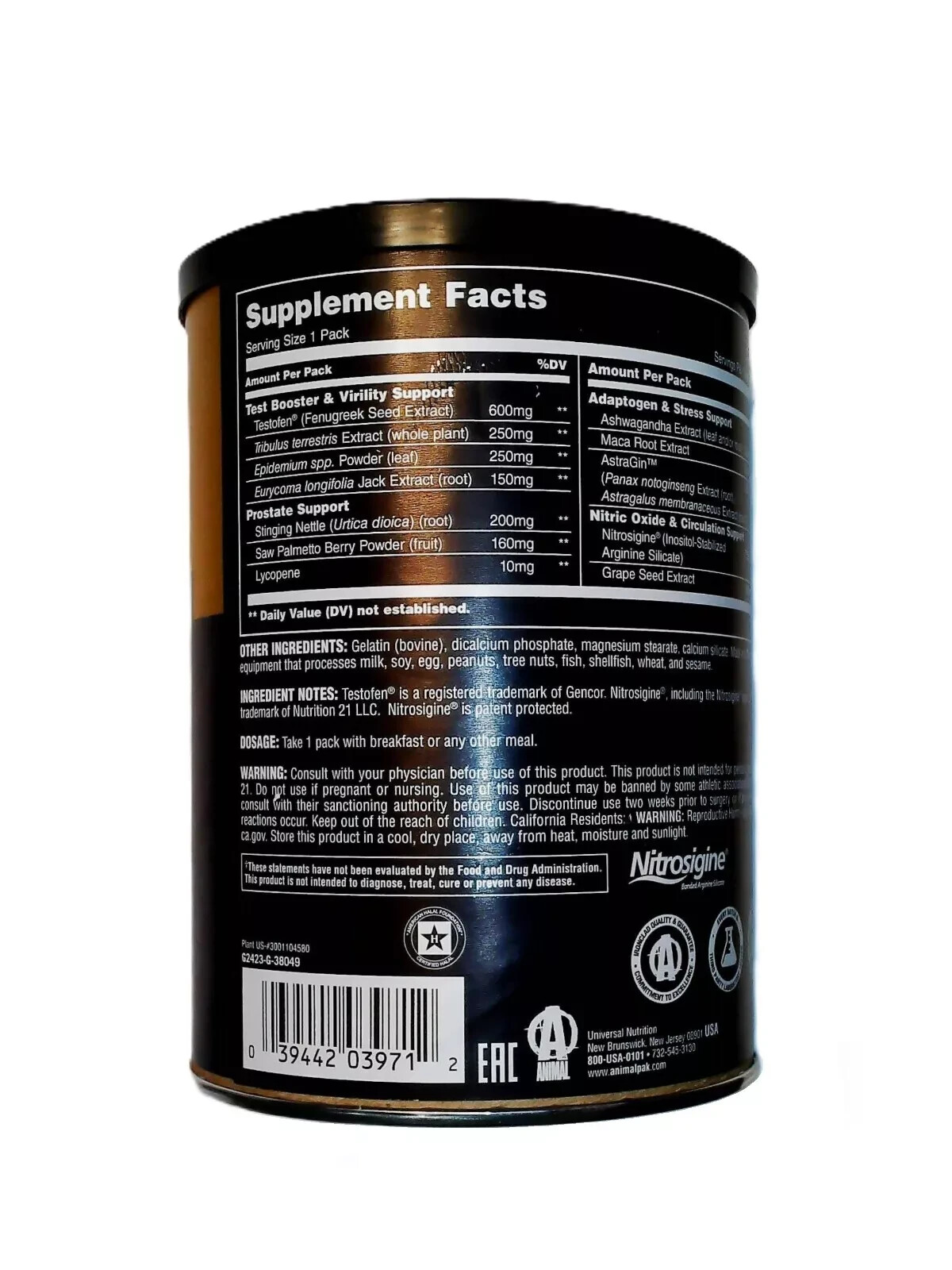 Universal Nutrition Animal TNT+ Men’s Performance Booster, 30 Packs