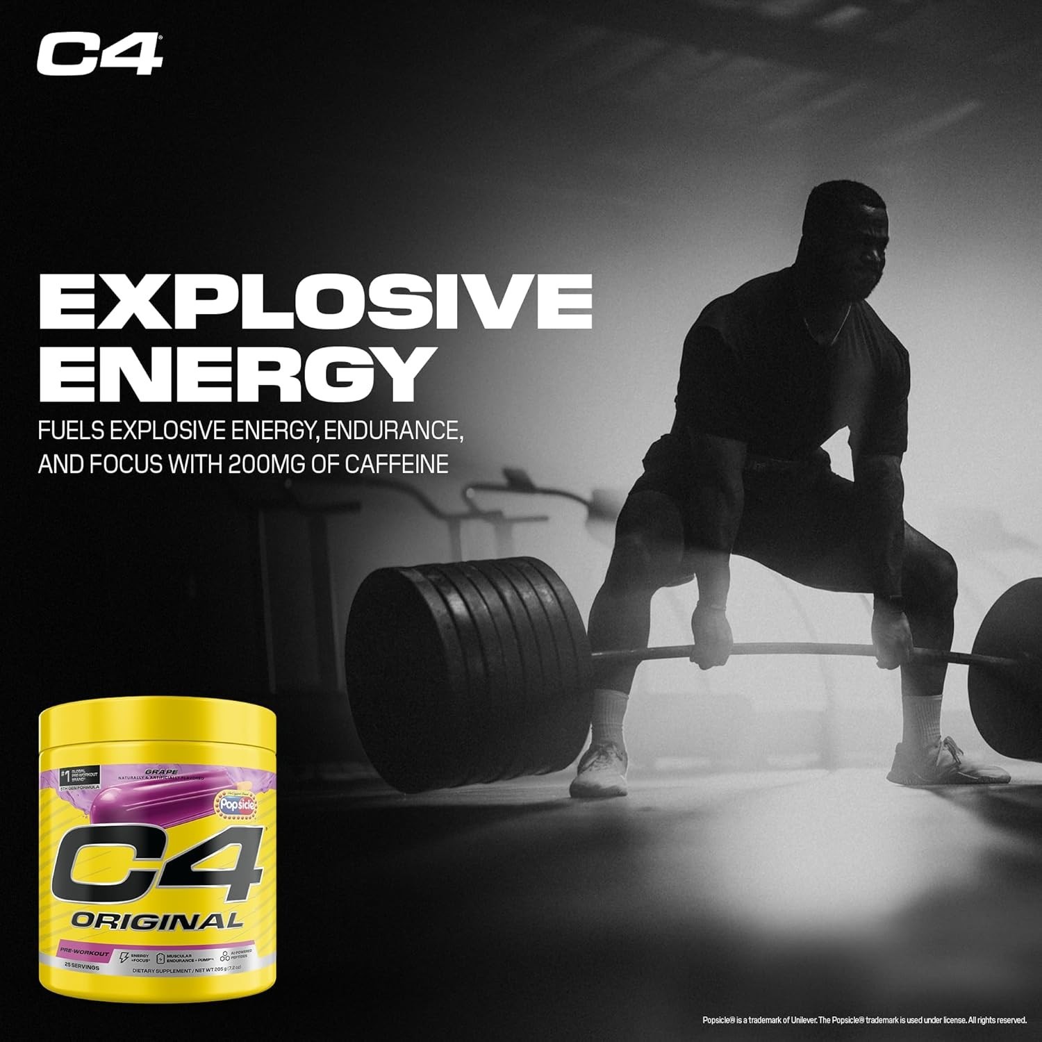 Maximize Performance with C4 Pre Workout – 200mg Caffeine, 25 Servings