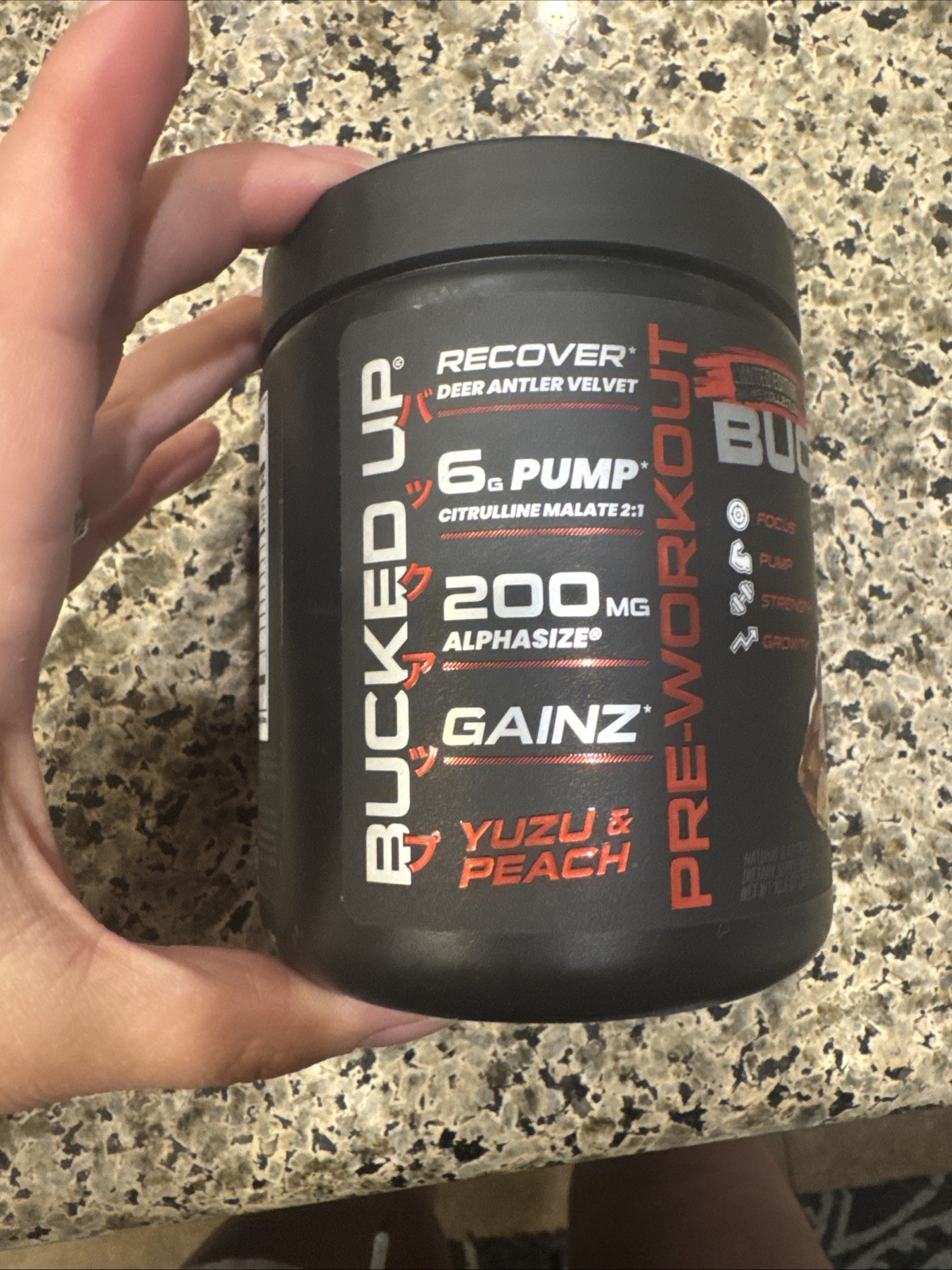 BUCKED UP PRE-WORKOUT YUZU & PEACH NEW 10.8 OZ 30 SERVINGS 05/26