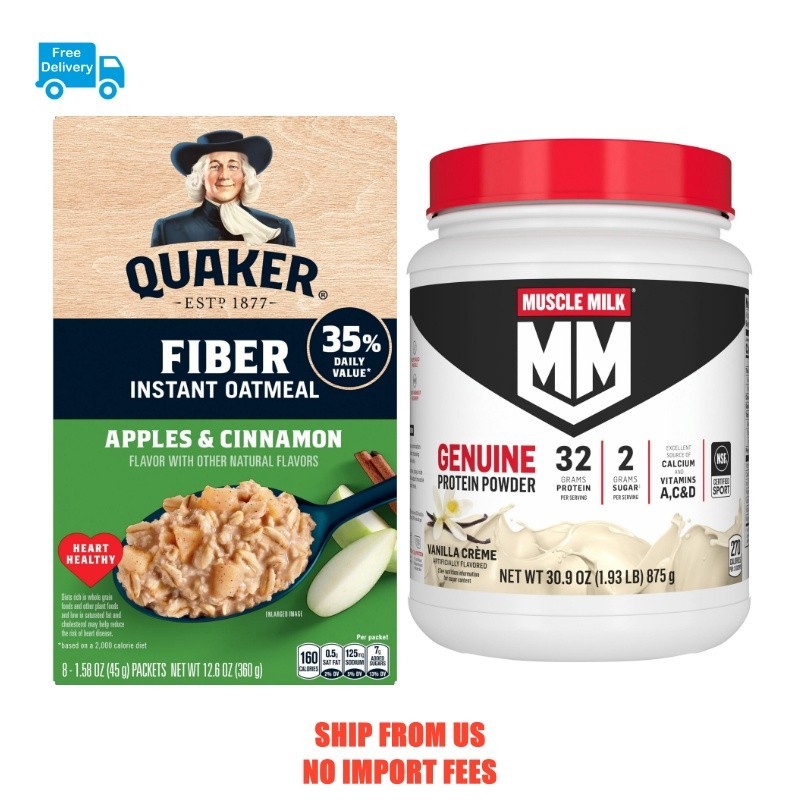Muscle Milk Genuine Protein Powder, Vanilla Crème , 32g Protein, 1.9lb, 30.9oz +
