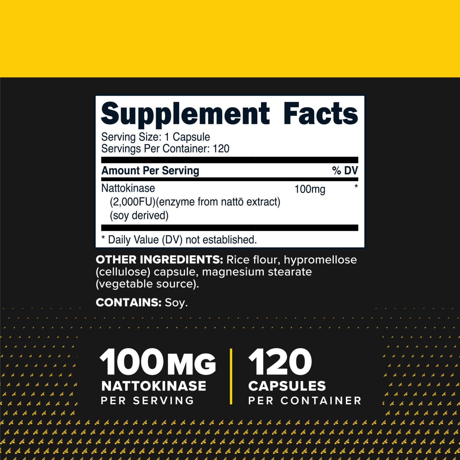 Primaforce Nattokinase (100mg) 2000 FU Per Serving, 120 Capsules