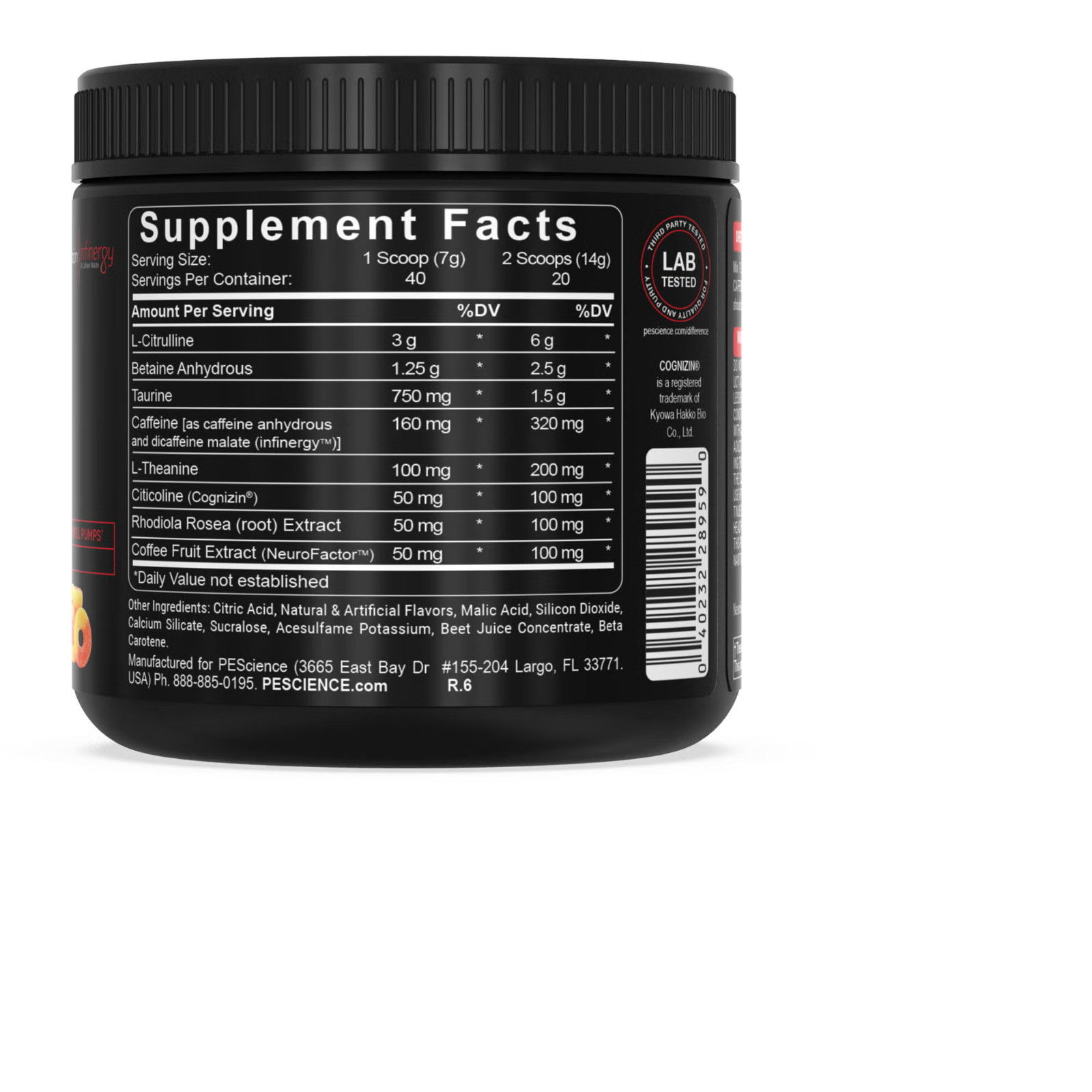 PEScience Prolific Pre-Workout Sour Peach Candy🍑 🍬 40 Servings EXP02/28