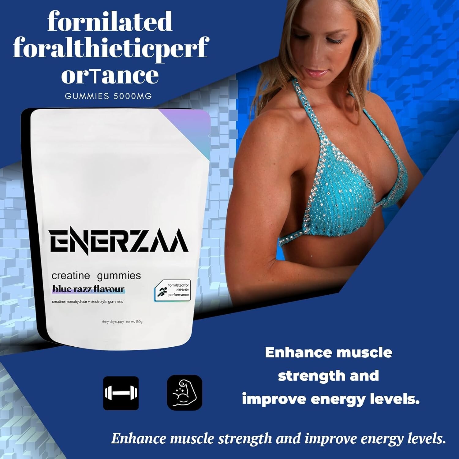Creatine Monohydrate Gummies 5000mg for Men & Women, 5g Creatine Monohydrate,…