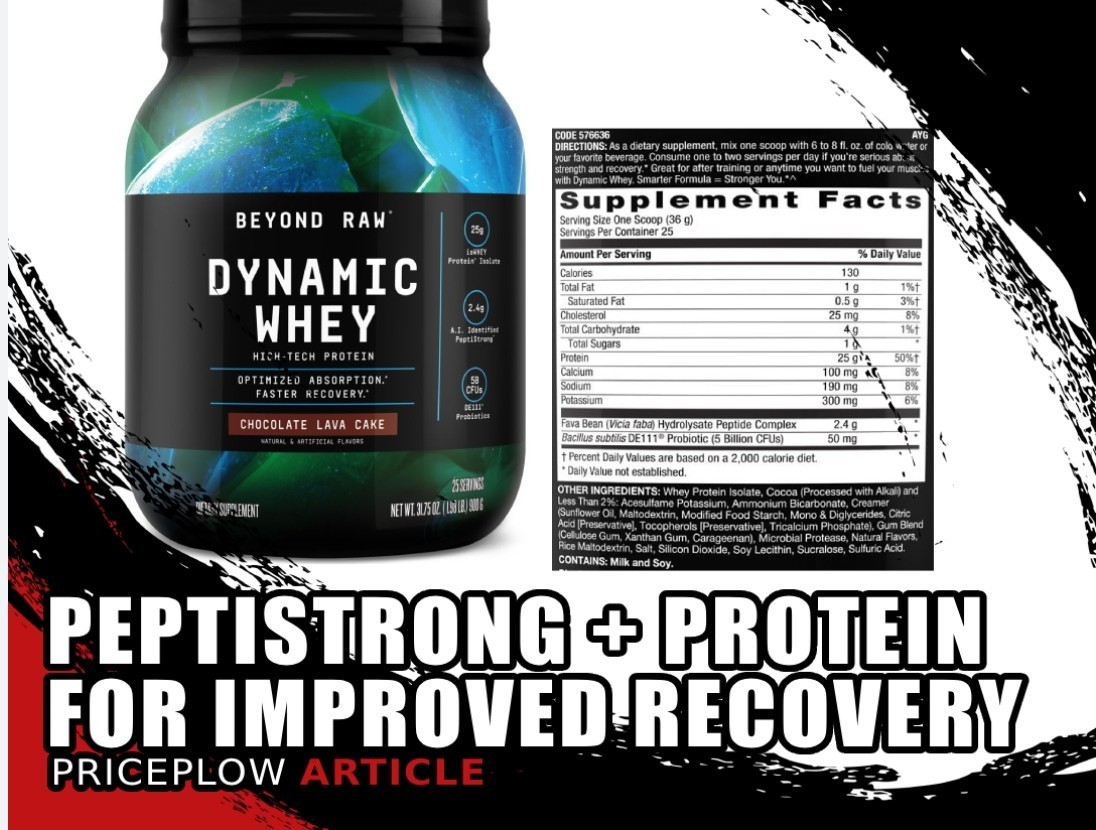 Beyond Raw DYNAMIC WHEY PROTEIN POWDER 2lb (25 Serv) Choc Lava Cake BEST BY 8/26