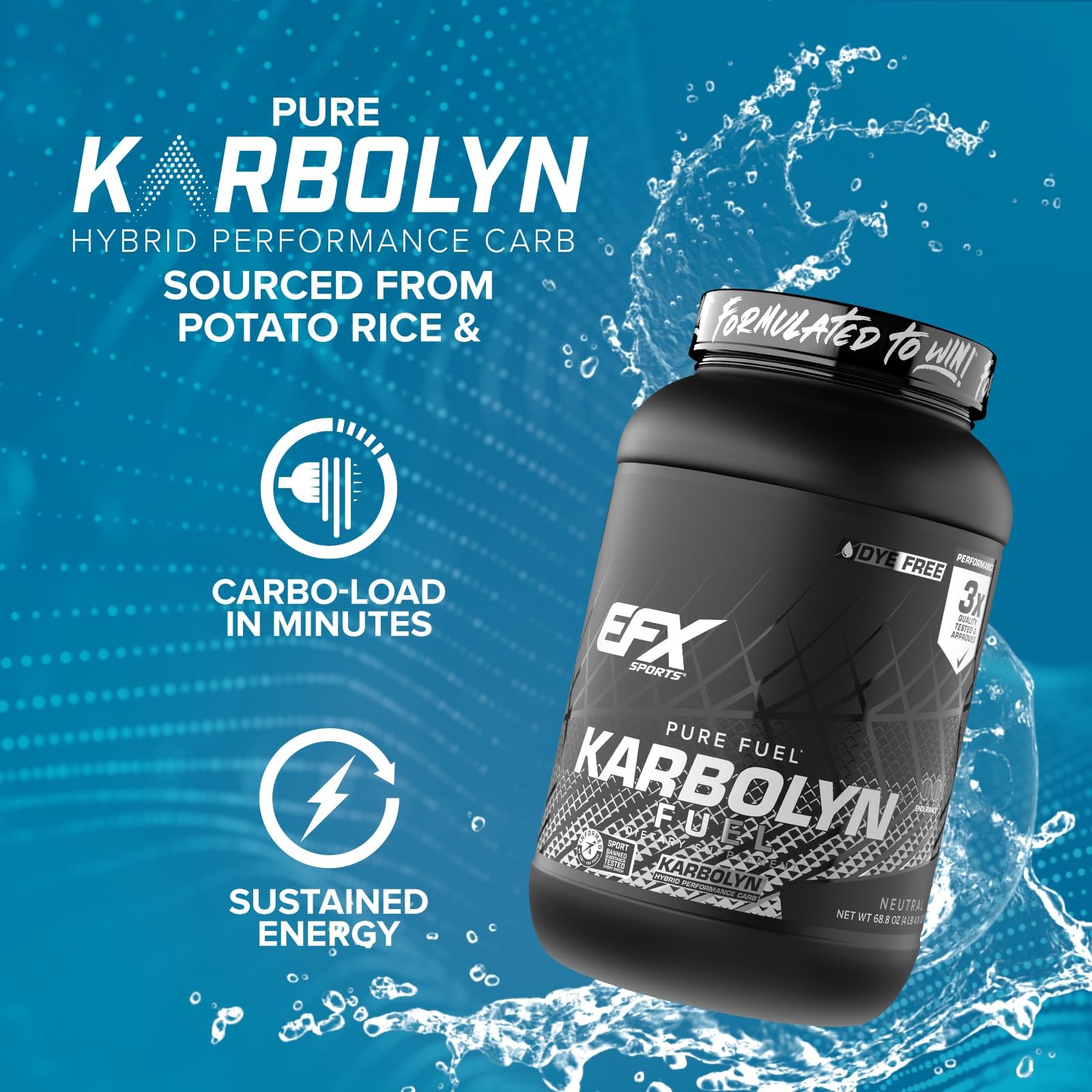 EFX Sports Karbolyn Fuel | FastAbsorbing Carbohydrate Powder | Carb Load, Sus…