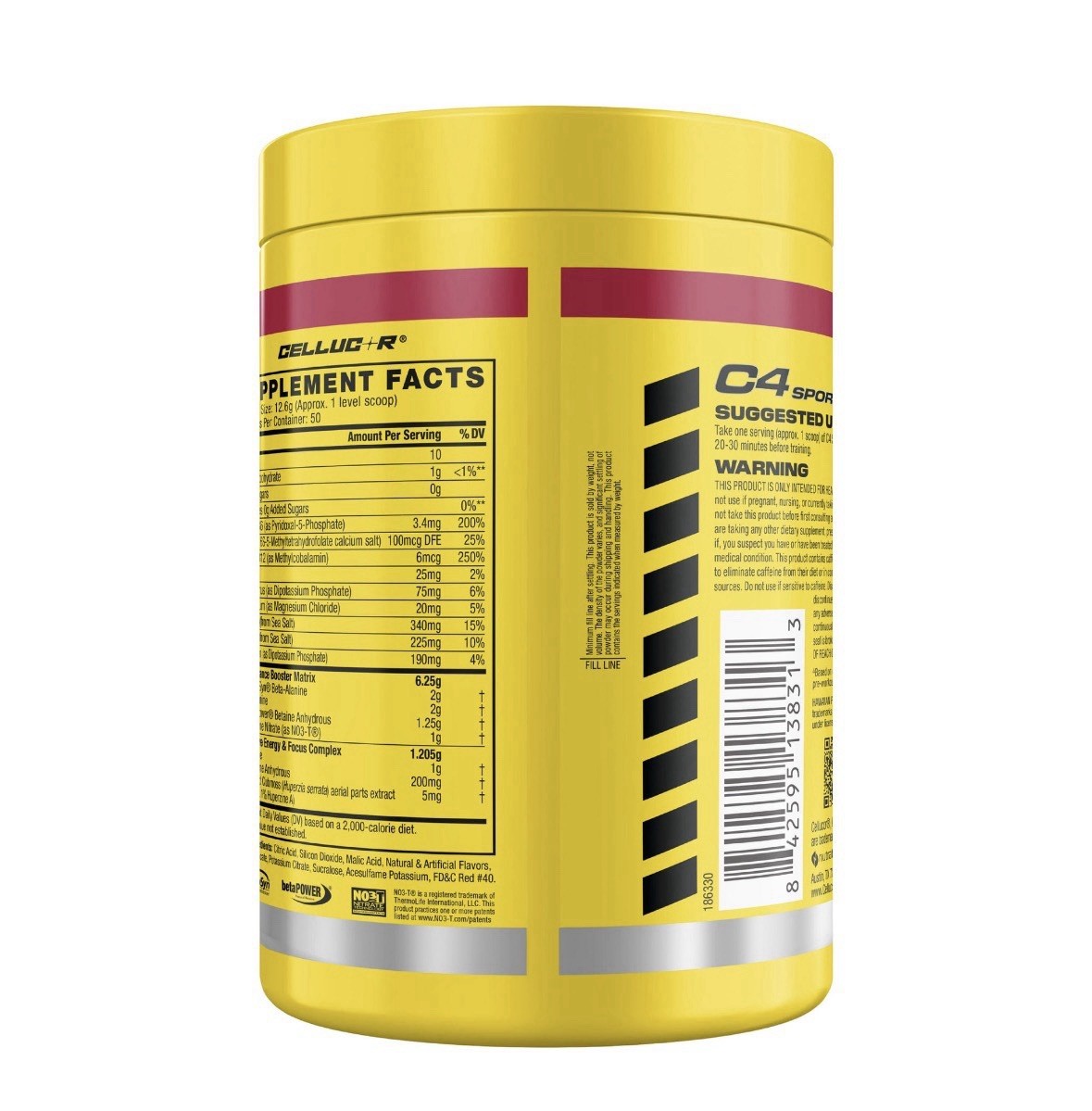 C4 Sport Pre-Workout Powder, Hawaiian Punch Fruit Juicy Red 1.39 lbs 50 Servings