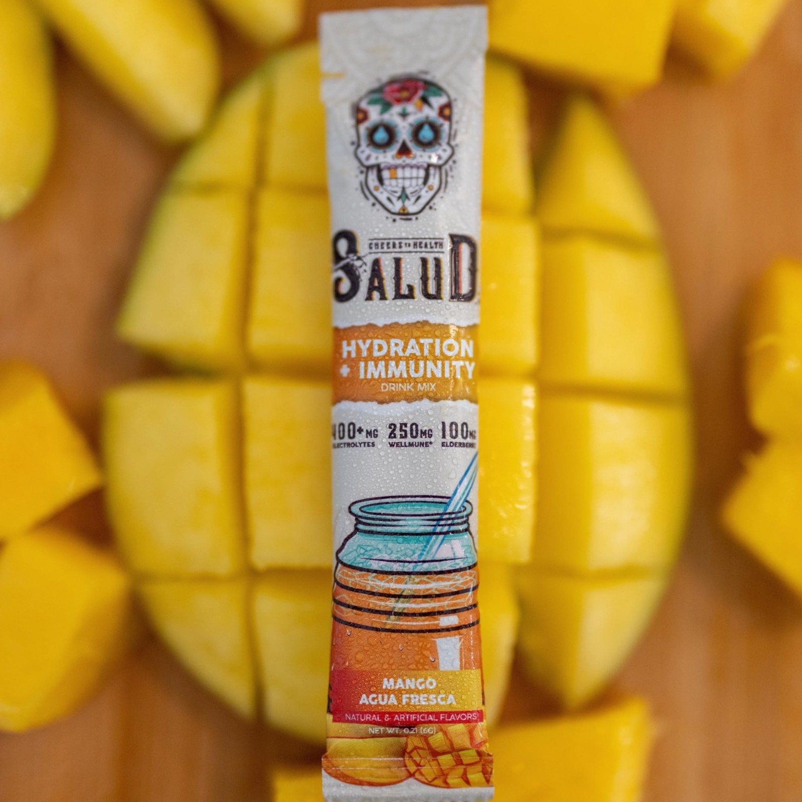 2-in-1 Hydration & Immunity Drink Mix, Mango Flavor | Electrolyte Powder, Vegan,