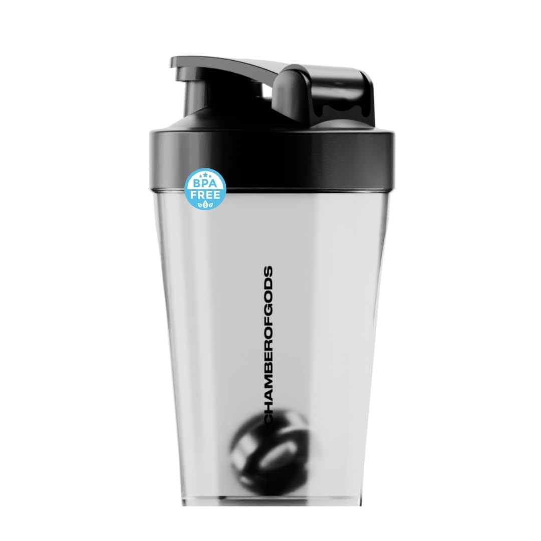 CHAMBEROFGODS Shaker Bottle 450ml BPA Free