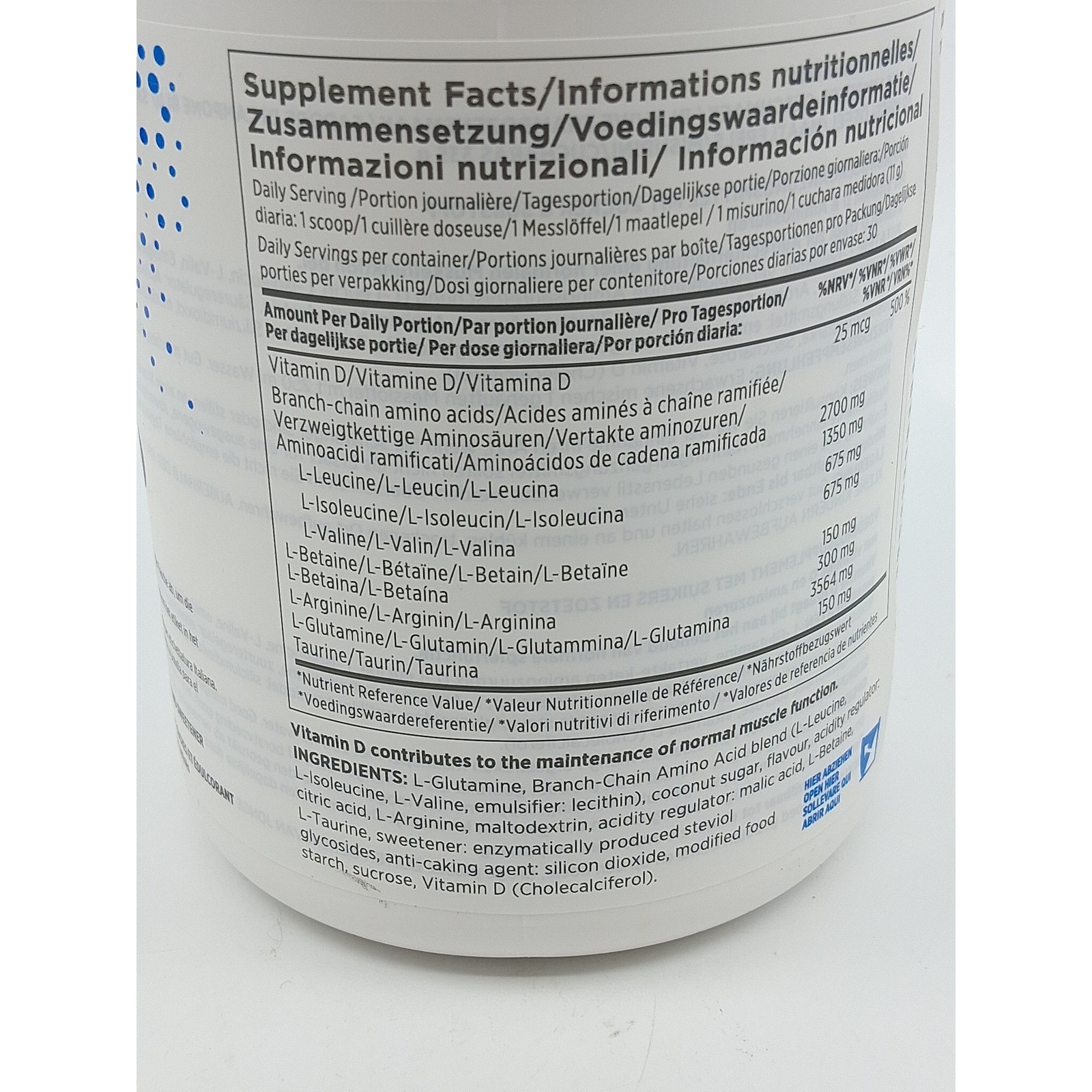 Modere Amino Acids Blue Raspberry 335g 30 scoops New EXP 8/26