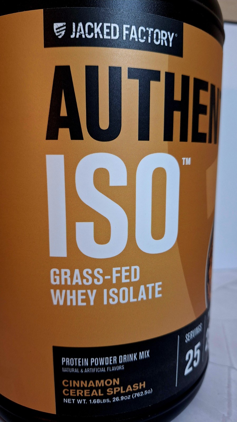 Jacked Factory Grass-fed ISO Cinnamon Cereal, 25 Serv, 25g Protein, 04/2027✨️