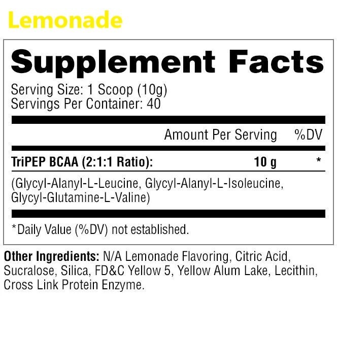 Tripep BCAA 400g 40 Servings Branched-Chain Amino Acids Powder Muscle Recovery