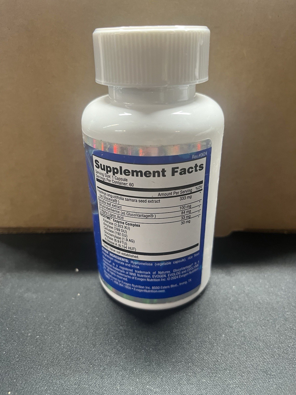 Evogen Nutrition EvoLog Elite Nutrient Partitioning Agent 60 Capsules Exp 9/26