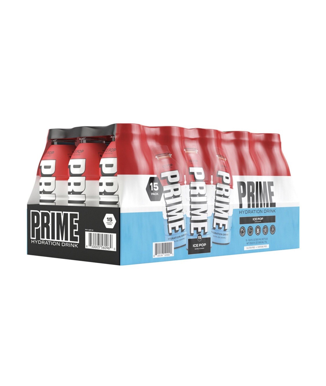 PRIME Hydration Drink – Ice Pop -(15 Pack , 16.9 fl oz ) Limited Time