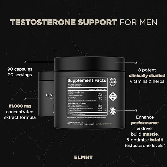 21,800mg Testosterone Booster for Men 8X Strength w. Ashwagandha, Tongkat…