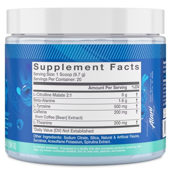 Nutrition Pre-Workout Energy Supplement Powder – Breezeberry – 6.8oz: