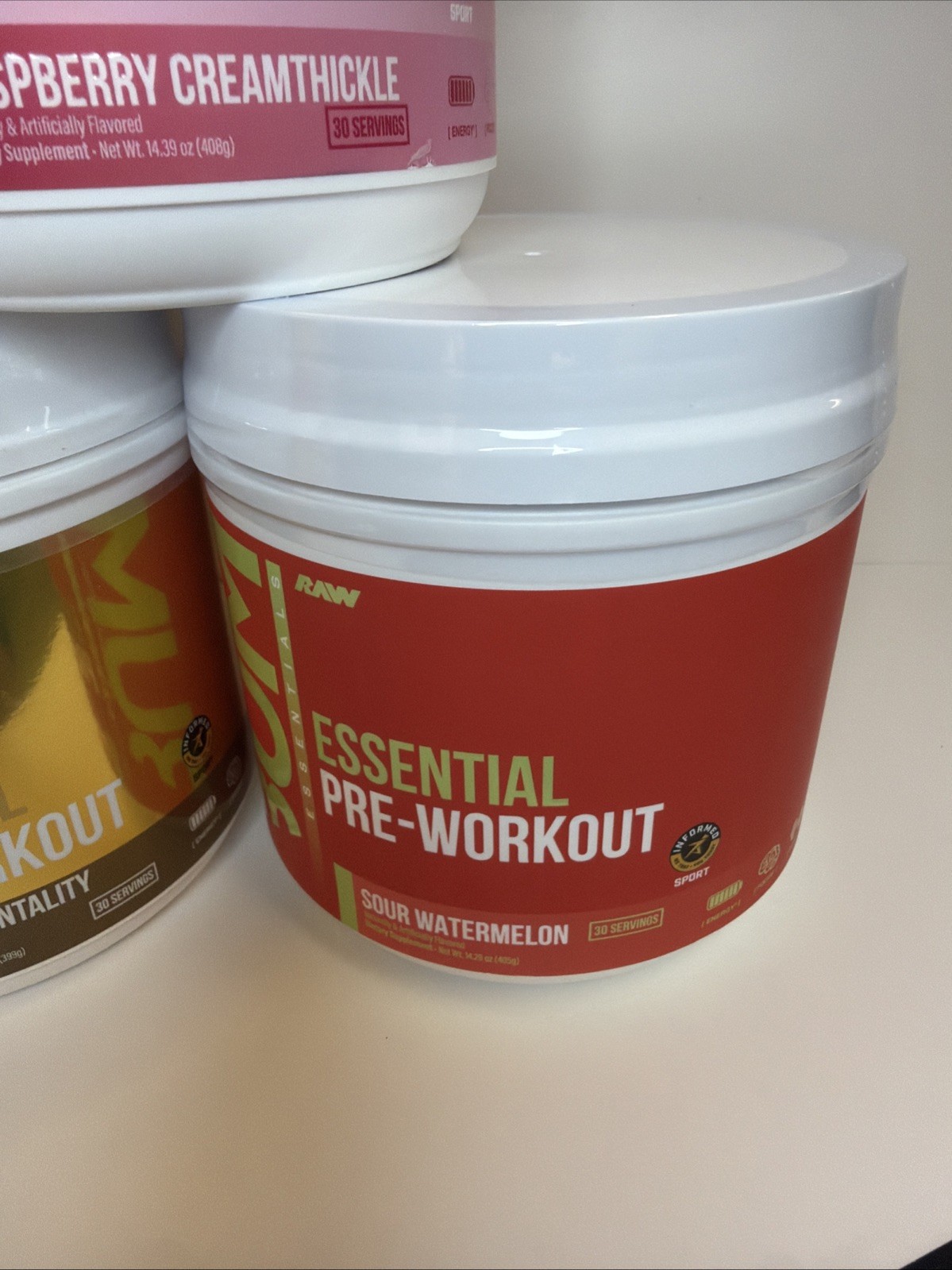 Raw Nutrition BUM Essential Pre-Workout – BUNDLE SET OF 3 – 20 Servings Each NEW