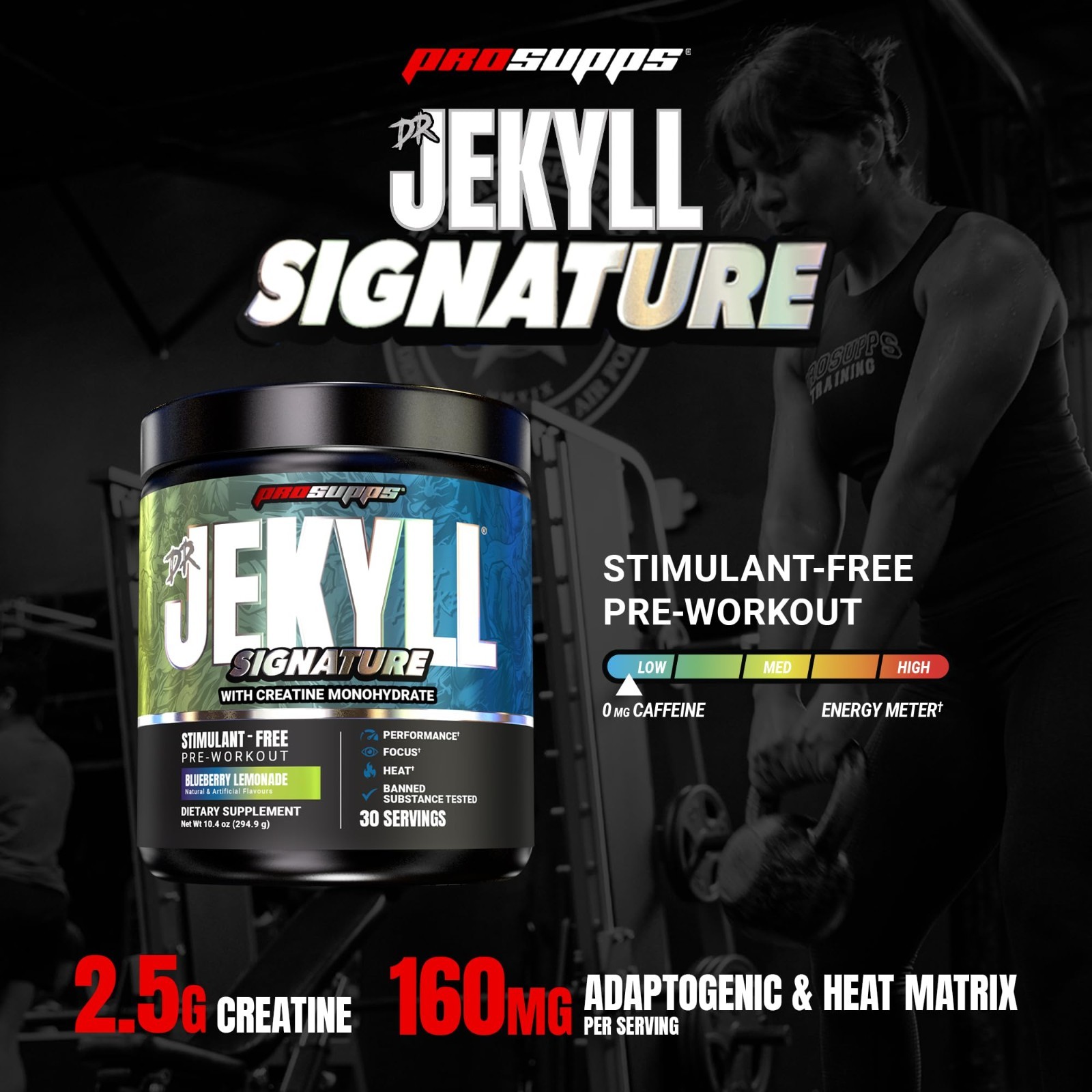 Stim-Free Pre Workout Powder with Creatine | Focus & Endurance Boost | 30 Servin
