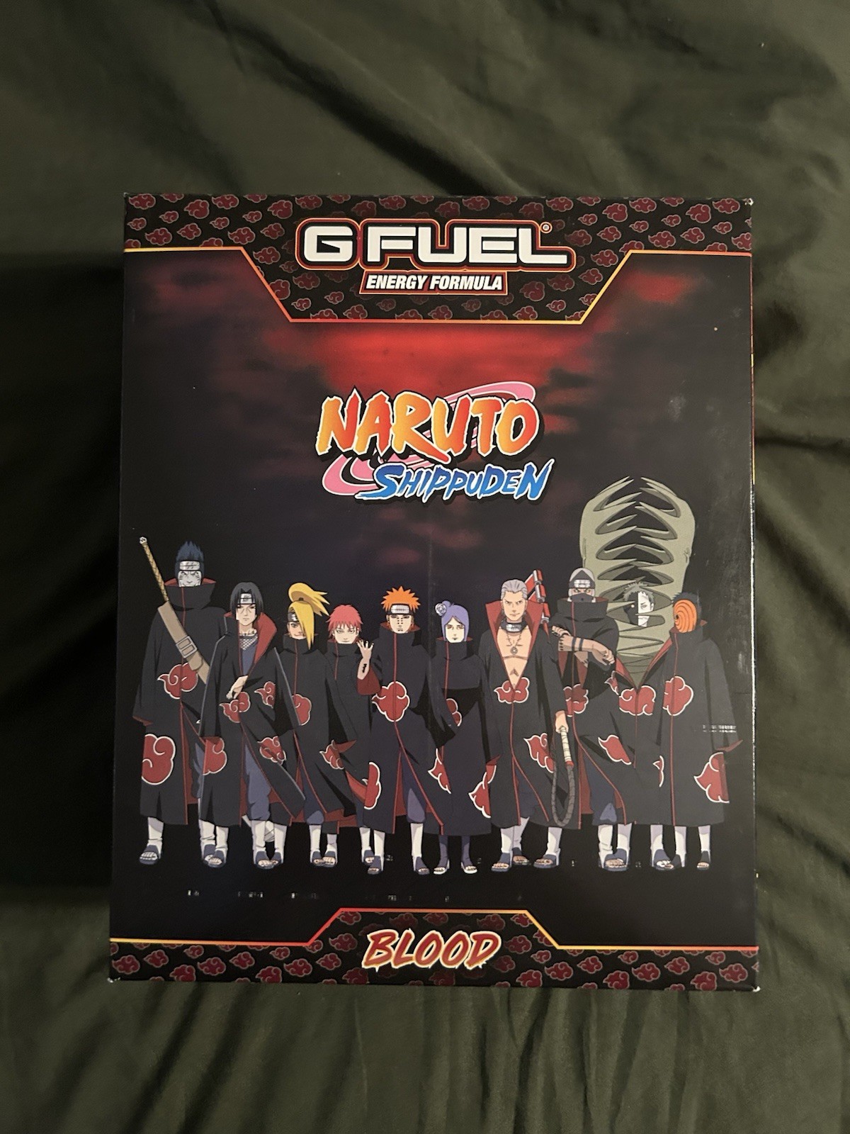 Gfuel Naruto Blood Collector’s Box Shaker + Tub G FUEL