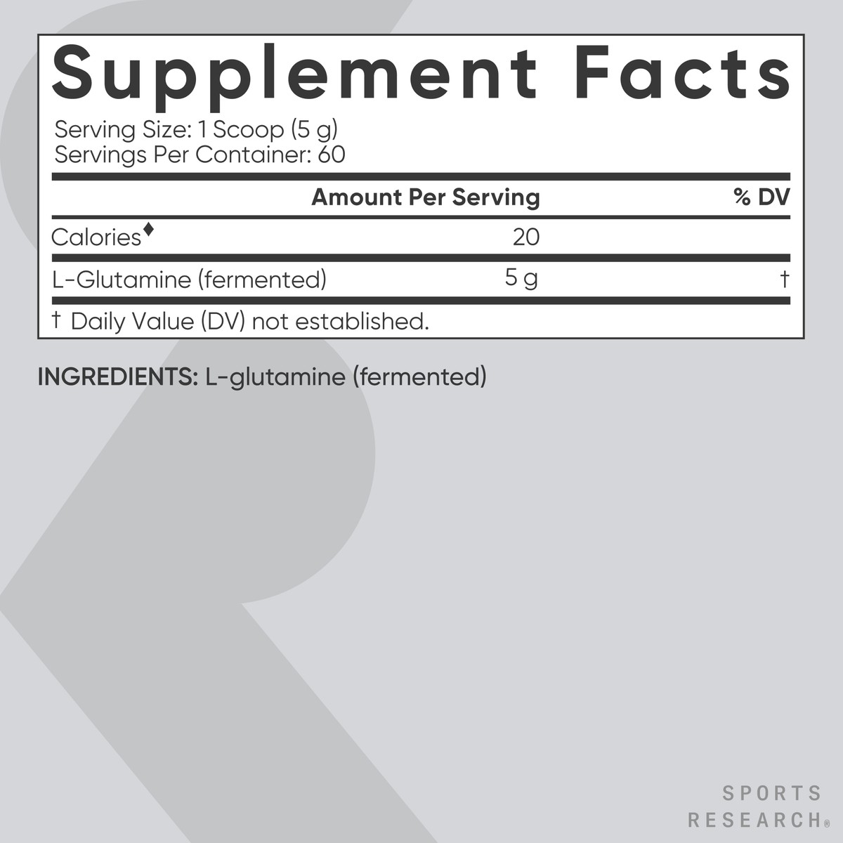 L-Glutamine (60 servings) – 300g